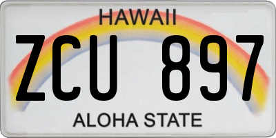 HI license plate ZCU897