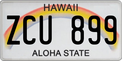 HI license plate ZCU899