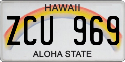 HI license plate ZCU969