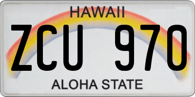 HI license plate ZCU970