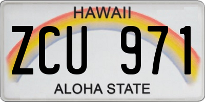 HI license plate ZCU971
