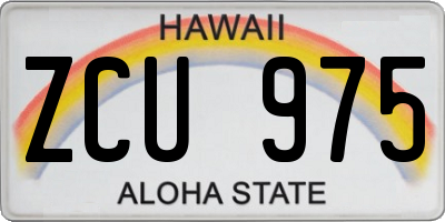 HI license plate ZCU975