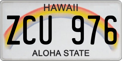 HI license plate ZCU976