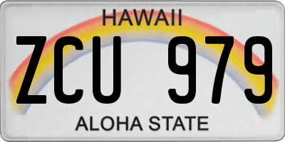 HI license plate ZCU979
