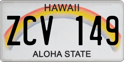 HI license plate ZCV149