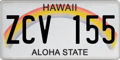 HI license plate ZCV155