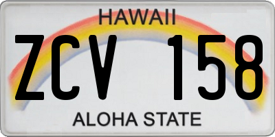 HI license plate ZCV158