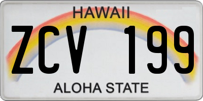 HI license plate ZCV199