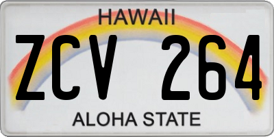 HI license plate ZCV264