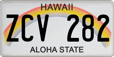 HI license plate ZCV282