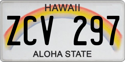HI license plate ZCV297