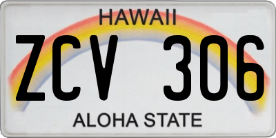 HI license plate ZCV306