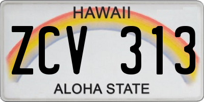 HI license plate ZCV313
