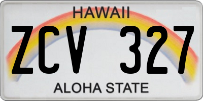 HI license plate ZCV327
