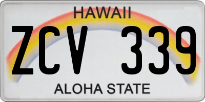 HI license plate ZCV339