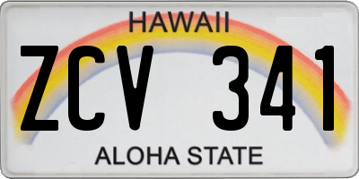 HI license plate ZCV341