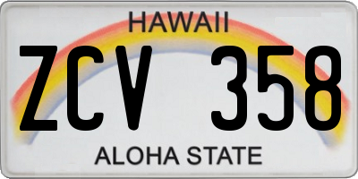 HI license plate ZCV358