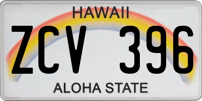 HI license plate ZCV396