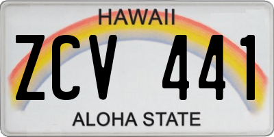 HI license plate ZCV441