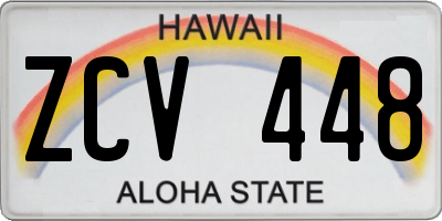 HI license plate ZCV448