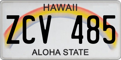 HI license plate ZCV485