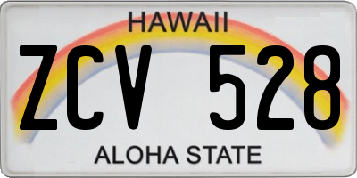 HI license plate ZCV528