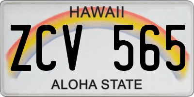HI license plate ZCV565