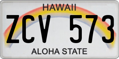 HI license plate ZCV573