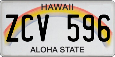 HI license plate ZCV596