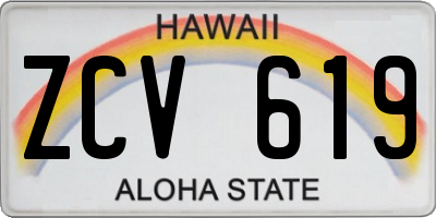 HI license plate ZCV619