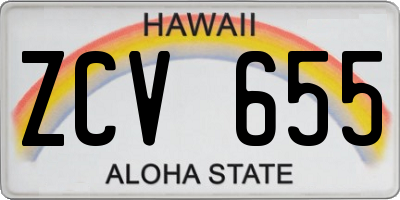 HI license plate ZCV655
