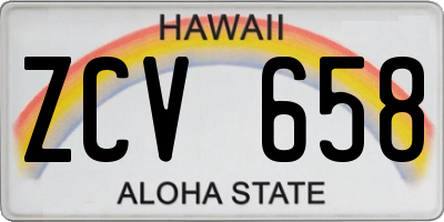 HI license plate ZCV658