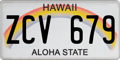 HI license plate ZCV679