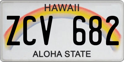 HI license plate ZCV682