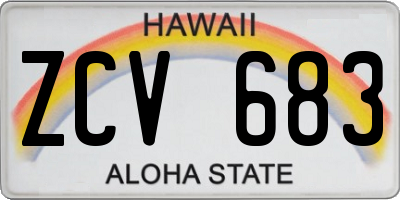 HI license plate ZCV683