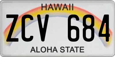 HI license plate ZCV684