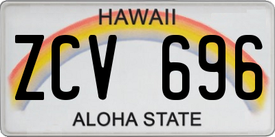 HI license plate ZCV696