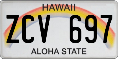 HI license plate ZCV697