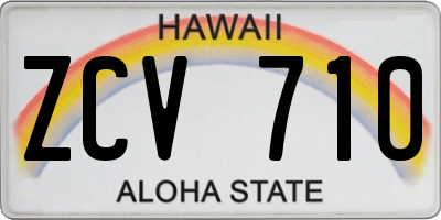 HI license plate ZCV710