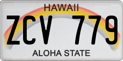 HI license plate ZCV779