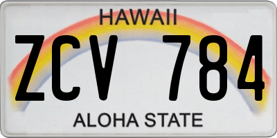 HI license plate ZCV784