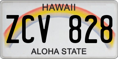 HI license plate ZCV828