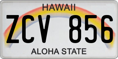 HI license plate ZCV856