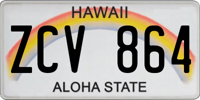 HI license plate ZCV864