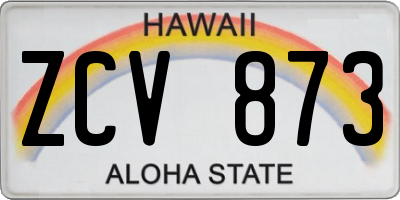 HI license plate ZCV873