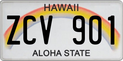HI license plate ZCV901