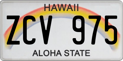 HI license plate ZCV975