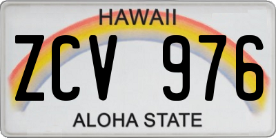 HI license plate ZCV976