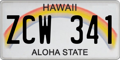 HI license plate ZCW341