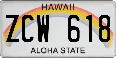 HI license plate ZCW618